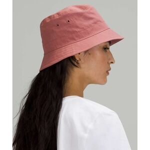 Lululemon On My Level Bucket Hat in Spiced Chai Pink Water Repellent Mesh OS S/M